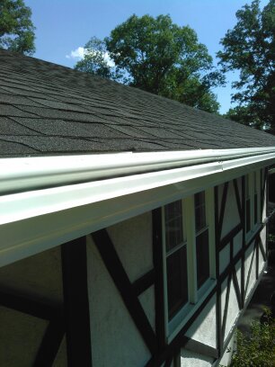 Before and after gutter work